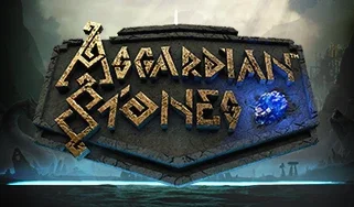 Tampilan visual slot Asgardian Stones dengan simbol batu magis